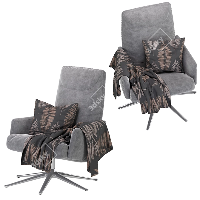 LUCCA Armchair: Sleek and Stylish Seating 3D model image 1