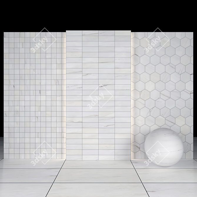 Elegant Lasa Marble Slabs & Tiles 3D model image 3