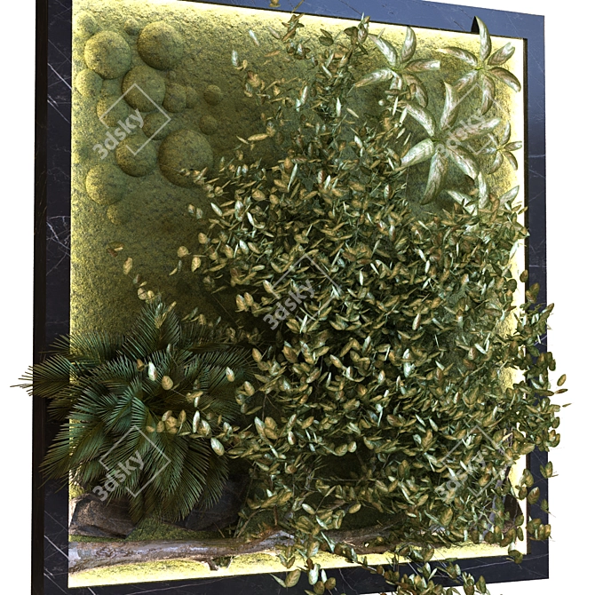 Green Wall Set: Botanical Bliss for Your Space 3D model image 3