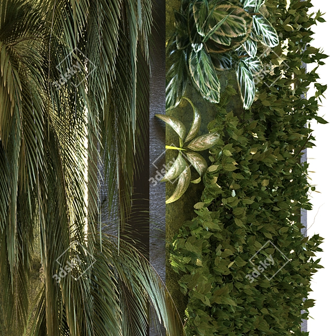 Green Wall Set (045): Versatile, Stylish Home Decor 3D model image 3
