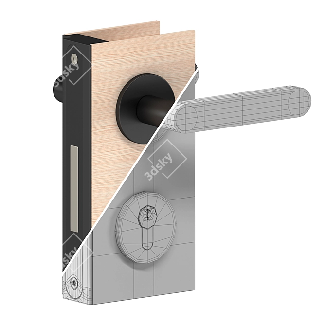 Sleek Door Handles for Aladin Swing and Aladin Pivot Plain - 12 Variations 3D model image 4