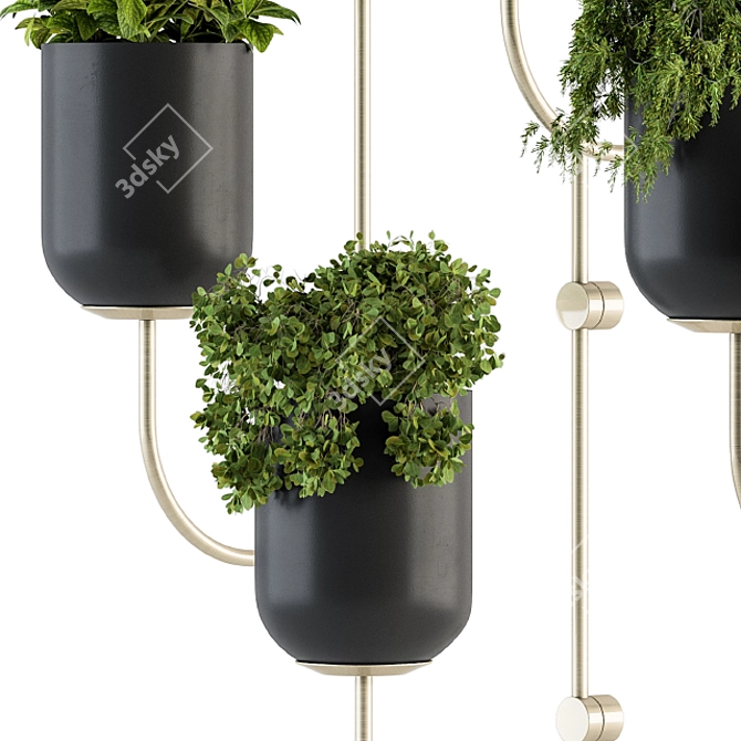 Vertical Wall Planter - Indoor Plant Holder 3D model image 3