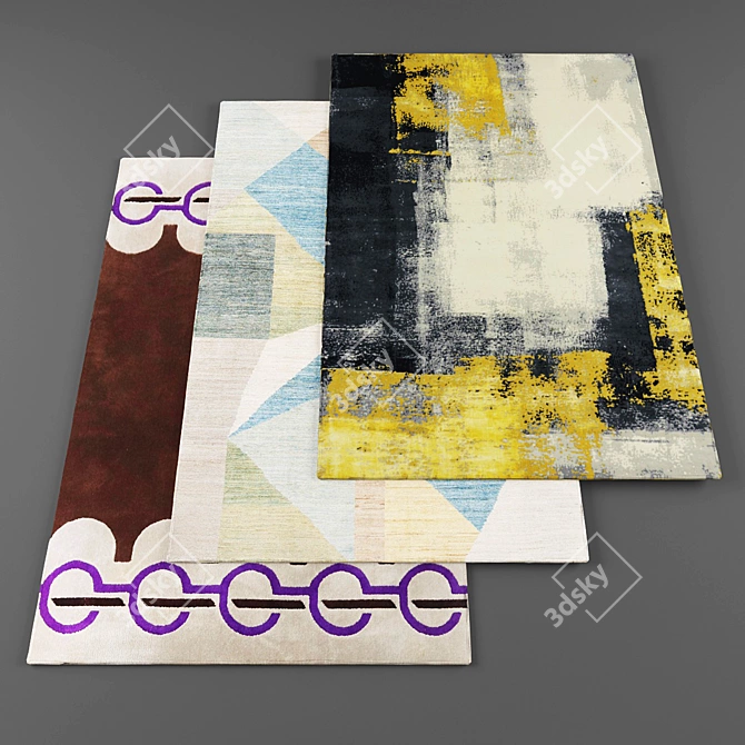 Luxury Modern Rugs Collection 3D model image 1