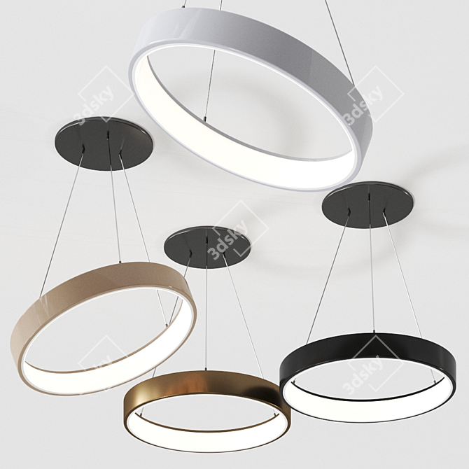 Elegant Lunaop Pendant Lamp 3D model image 1