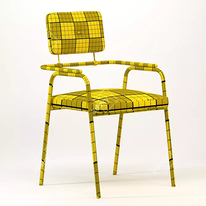 Elegant Bergman Dining Chair 3D model image 4