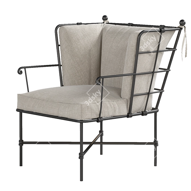 Title: Versatile Outdoor Chair Ensemble 3D model image 1