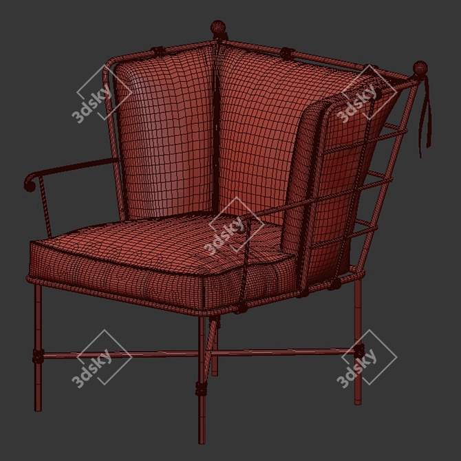 Title: Versatile Outdoor Chair Ensemble 3D model image 4