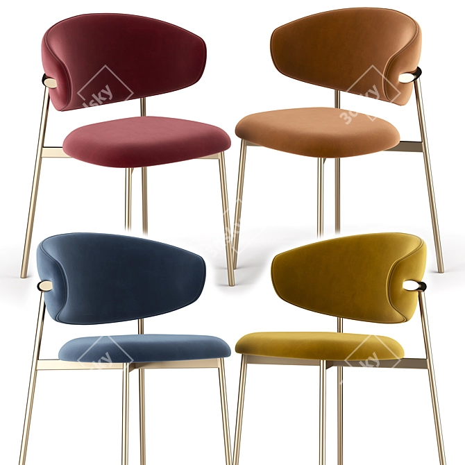Modern Scandinavian Design Chair 3D model image 2