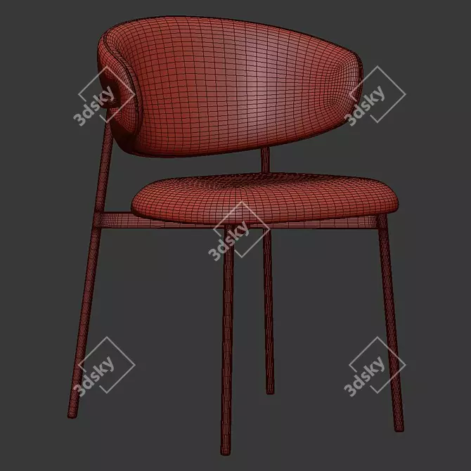 Modern Scandinavian Design Chair 3D model image 5