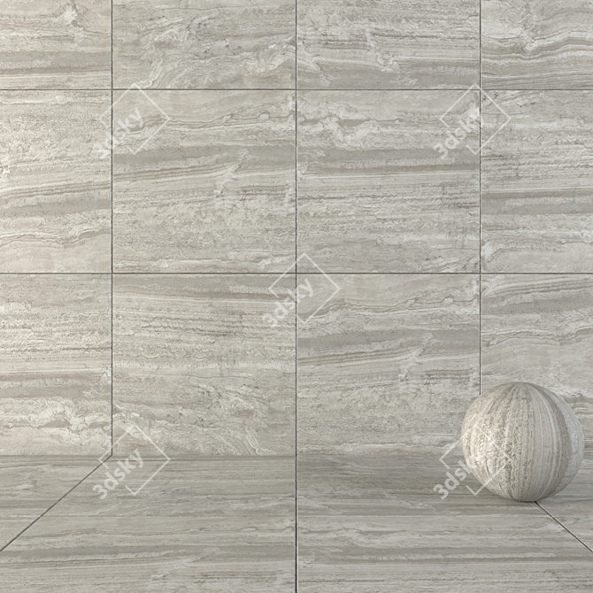 Flaviker Navona Grey Vein 120x120: Stunning Wall & Floor Tiles 3D model image 1