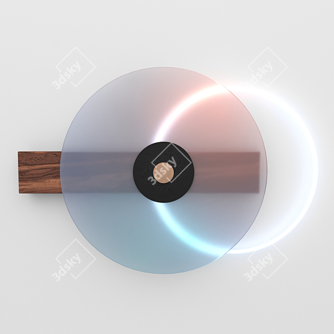 Elegant Binomios Wall Lamp 3D model image 1