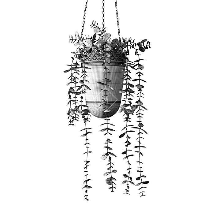 FEJKA Faux Eucalyptus: Lifelike Artificial Hanging Plant 3D model image 2