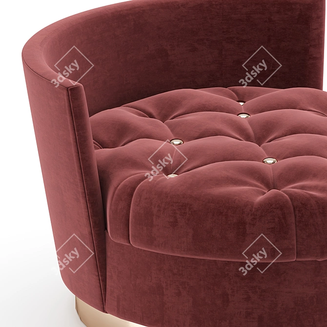 Luxurious Velvet Chaise: Elegant Comfort 3D model image 3