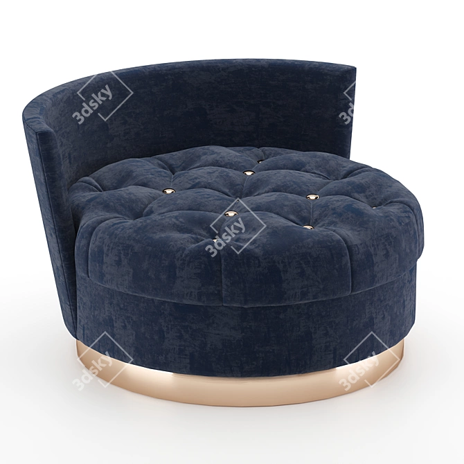 Luxurious Velvet Chaise: Elegant Comfort 3D model image 4