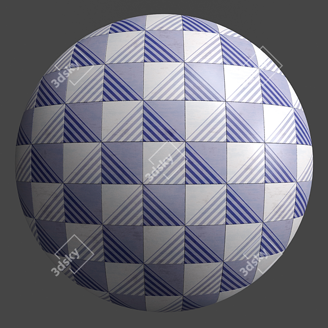 PBR Pattern Tiles: Customizable 4K Textures 3D model image 3
