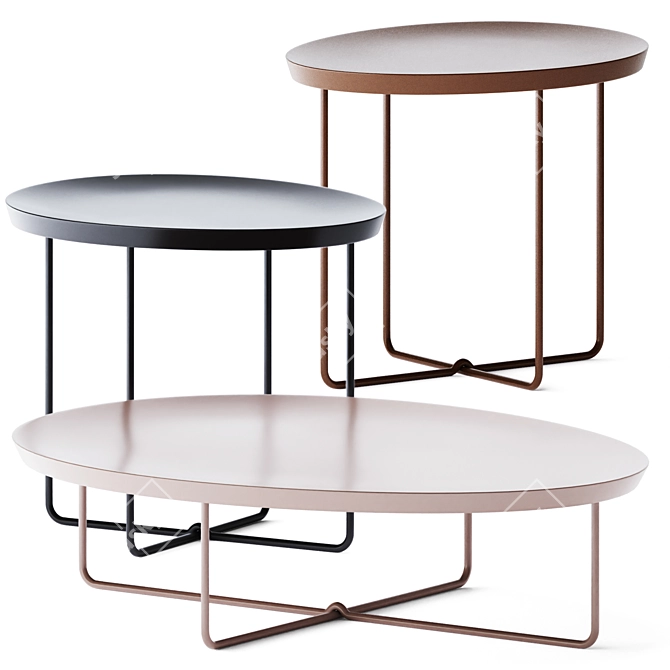Amarcord Coffee Tables: Modern Elegance 3D model image 1
