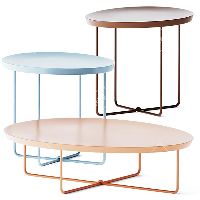 Amarcord Coffee Tables: Modern Elegance 3D model image 2