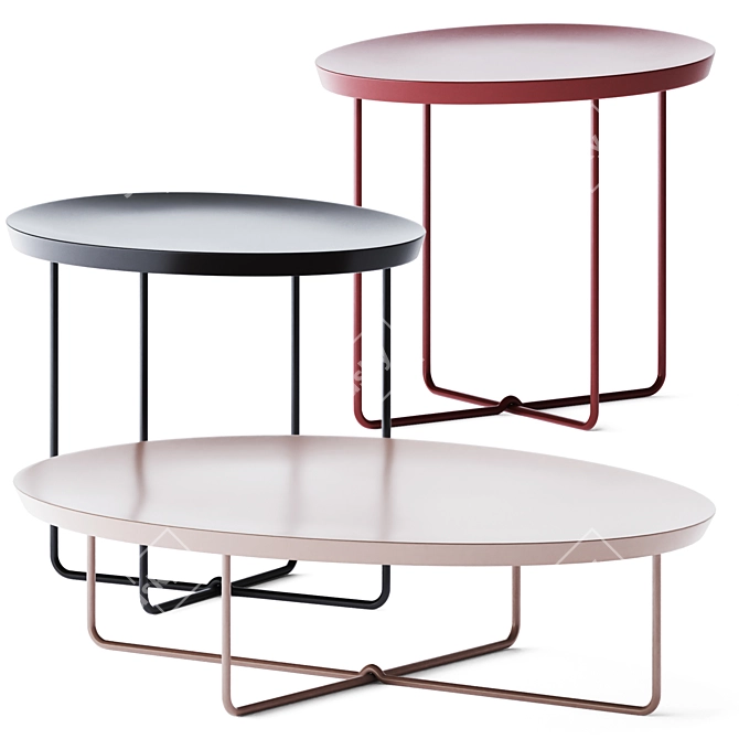 Amarcord Coffee Tables: Modern Elegance 3D model image 4