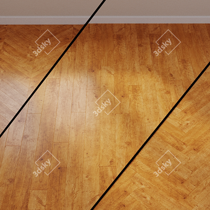 Harvest Oak Laminate Flooring 3D model image 1