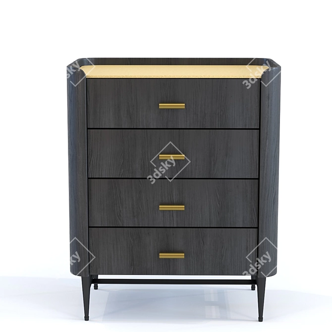 Modern Milano Dresser 3D model image 3