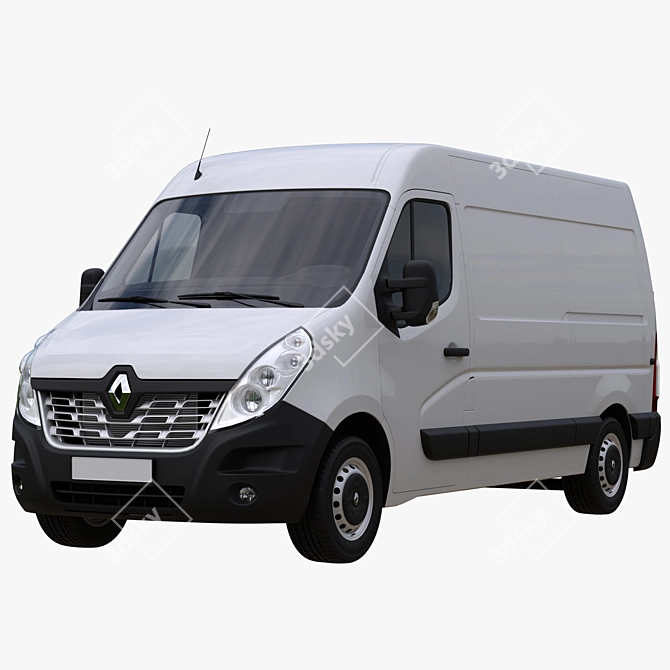 Renault Master L2H2 Van: Medium Wheelbase, Front Wheel Drive 3D model image 1