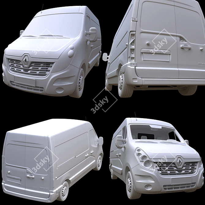 Renault Master L2H2 Van: Medium Wheelbase, Front Wheel Drive 3D model image 5