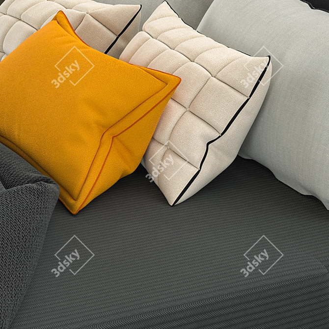 Modern Personalized Onda Bed 3D model image 3