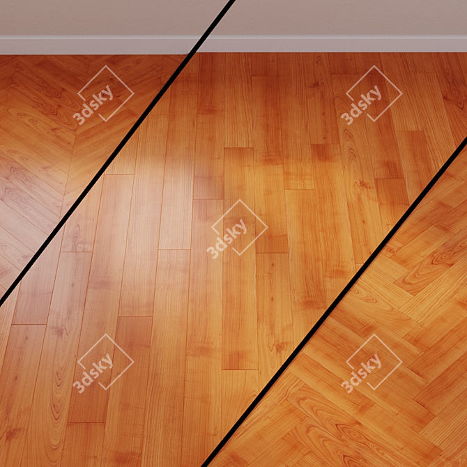 Dark Cherry Lacquered Laminate Flooring by Quick-Step 3D model image 1