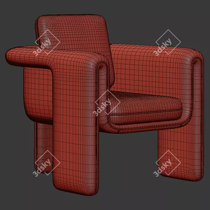 Floria: Elegant and Comfortable Chair 3D model image 5