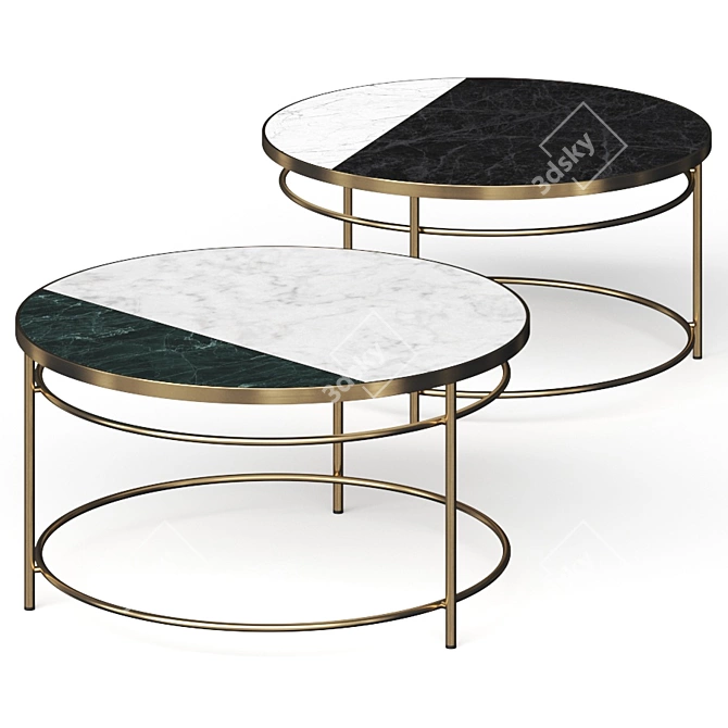 Sleek Swoon Sartre Coffee Table 3D model image 1