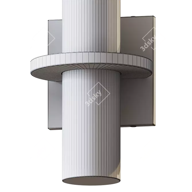 Sleek Bhutan LED Wall Light 3D model image 4