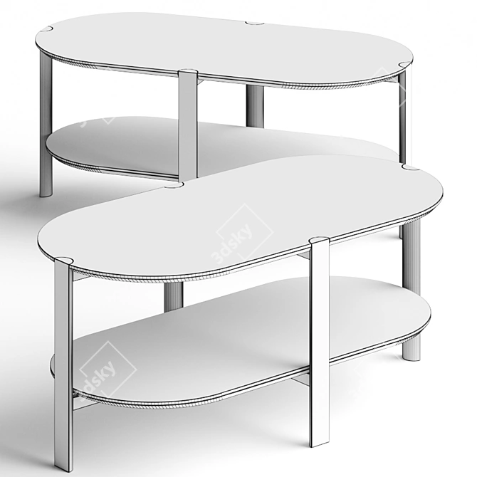 John Lewis Perch Coffee Table: Modern and Versatile 3D model image 2