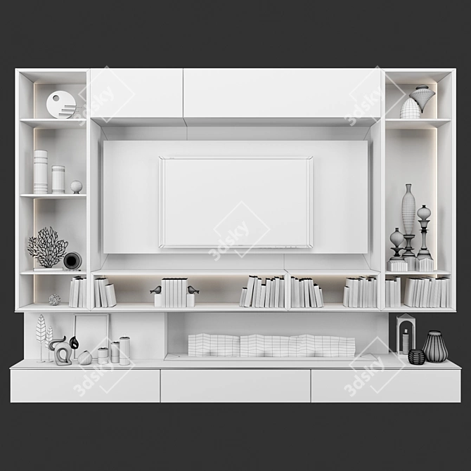 Color-Changing TV Wall018 | High-Quality 3D Model 3D model image 5