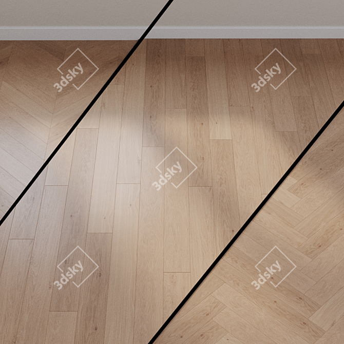 Quick-Step Natural Oak Laminate: Traditional Elegance 3D model image 1