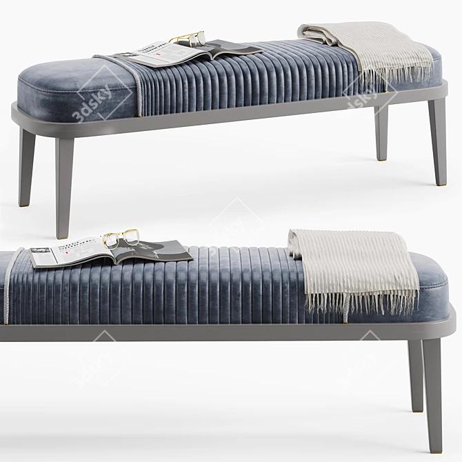 Elegant Marylin Bench - Stylish Seating Solution 3D model image 1