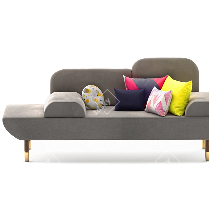 Contemporary Cubic Sofa 3D model image 2