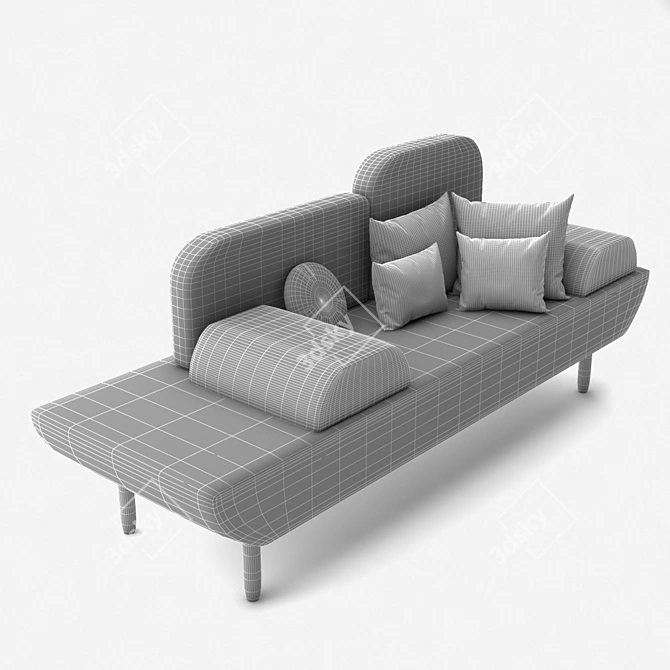 Contemporary Cubic Sofa 3D model image 5