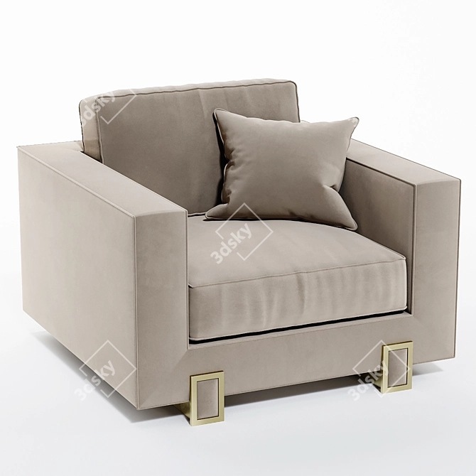 Elegante Luso Armchair by Casa Magna 3D model image 1