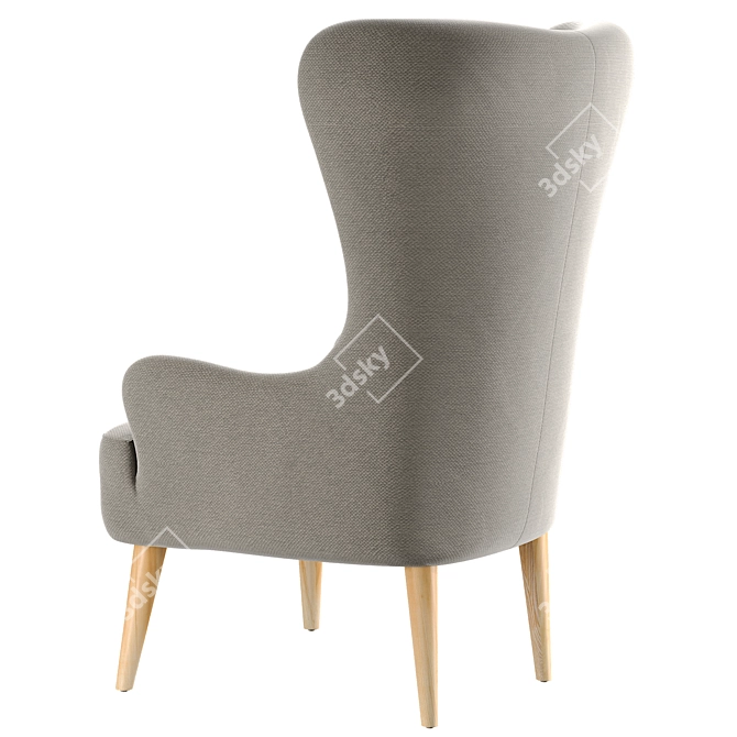 Bodil Accent: Stylish Beige Armchair 3D model image 7