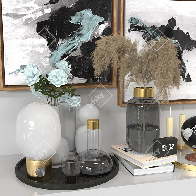 Modern Decorative Set: Vray Render 3D model image 2