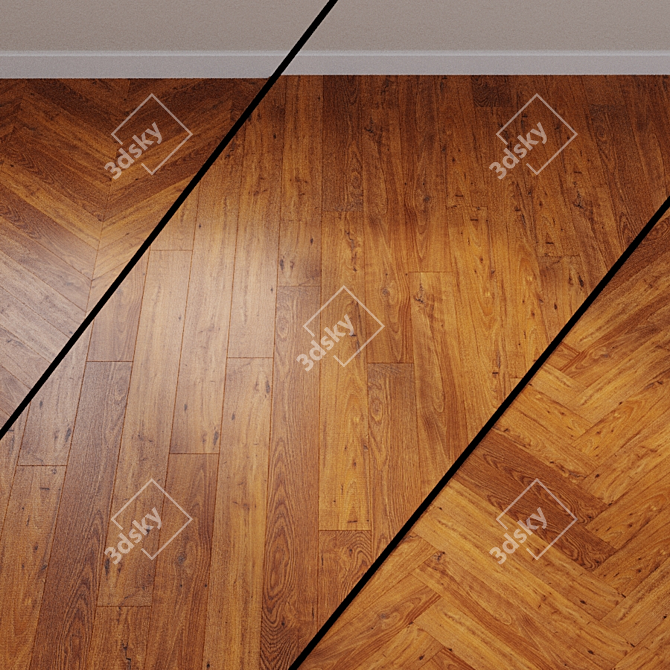 Restored Chestnut Laminate: Elegant & Wide 3D model image 1