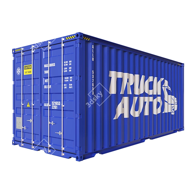 Versatile 20T Shipping Container 3D model image 2