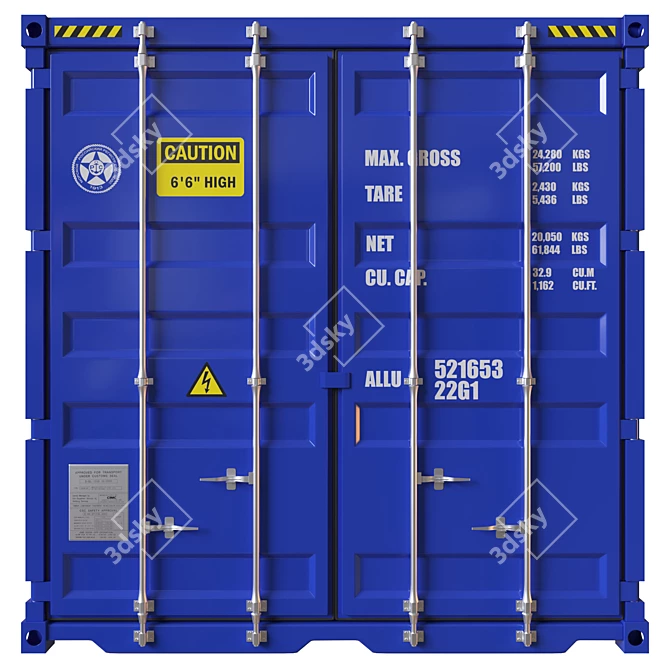 Versatile 20T Shipping Container 3D model image 4