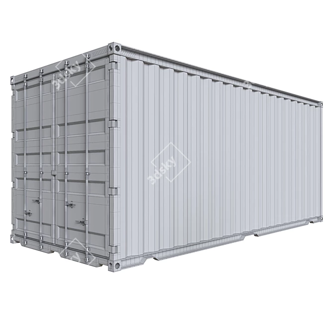 Versatile 20T Shipping Container 3D model image 5