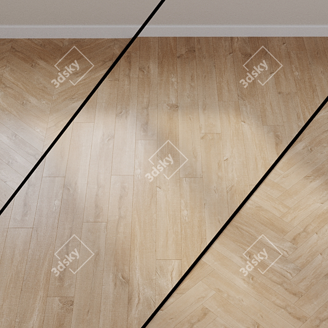 Wide Oak Laminate Flooring - Quick-Step Eligna 3D model image 1