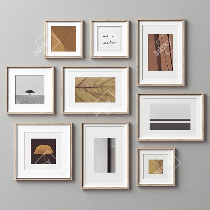 Multiframe Picture Frames Set 3D model image 4