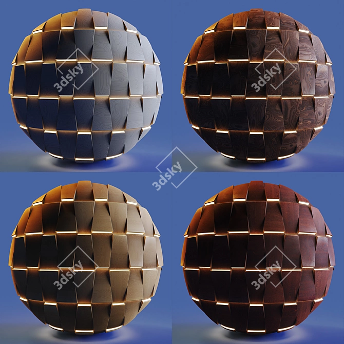 Wooden 3D Panel Collection 3D model image 4