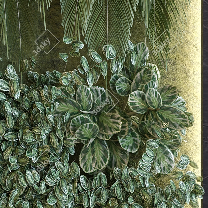 Green Oasis Wall Set 3D model image 3