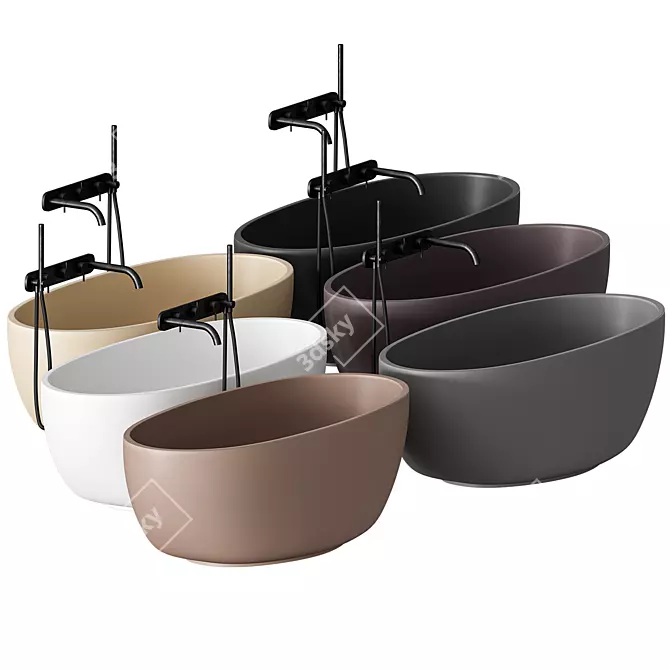 Rexa Design HOLE Bathtub: Elegant and Versatile 3D model image 3