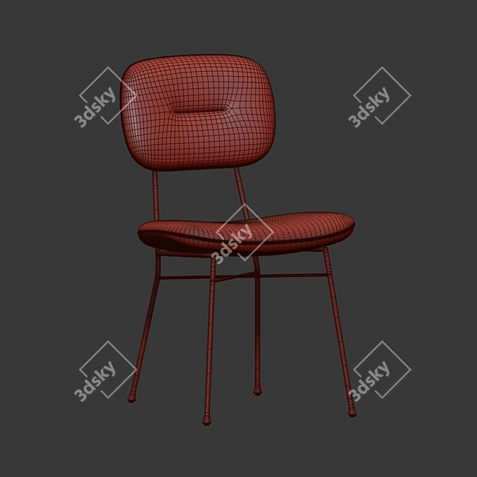 Modern Abner Dining Chair 3D model image 4